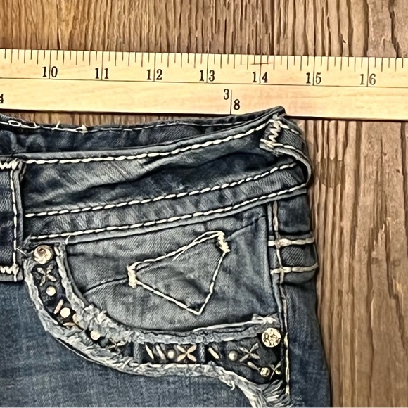 VIGOSS The New York Skinny Jeans Womens Size 3/4 Denim Rhinestones Ankle Stretch - Picture 16 of 16